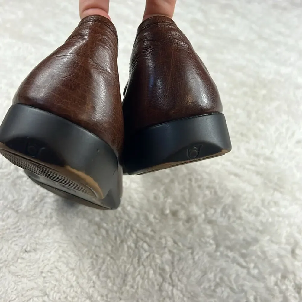 Vintage 80s French Shriner tassel loafers‎ chocolate brown dress shoes, 10.5